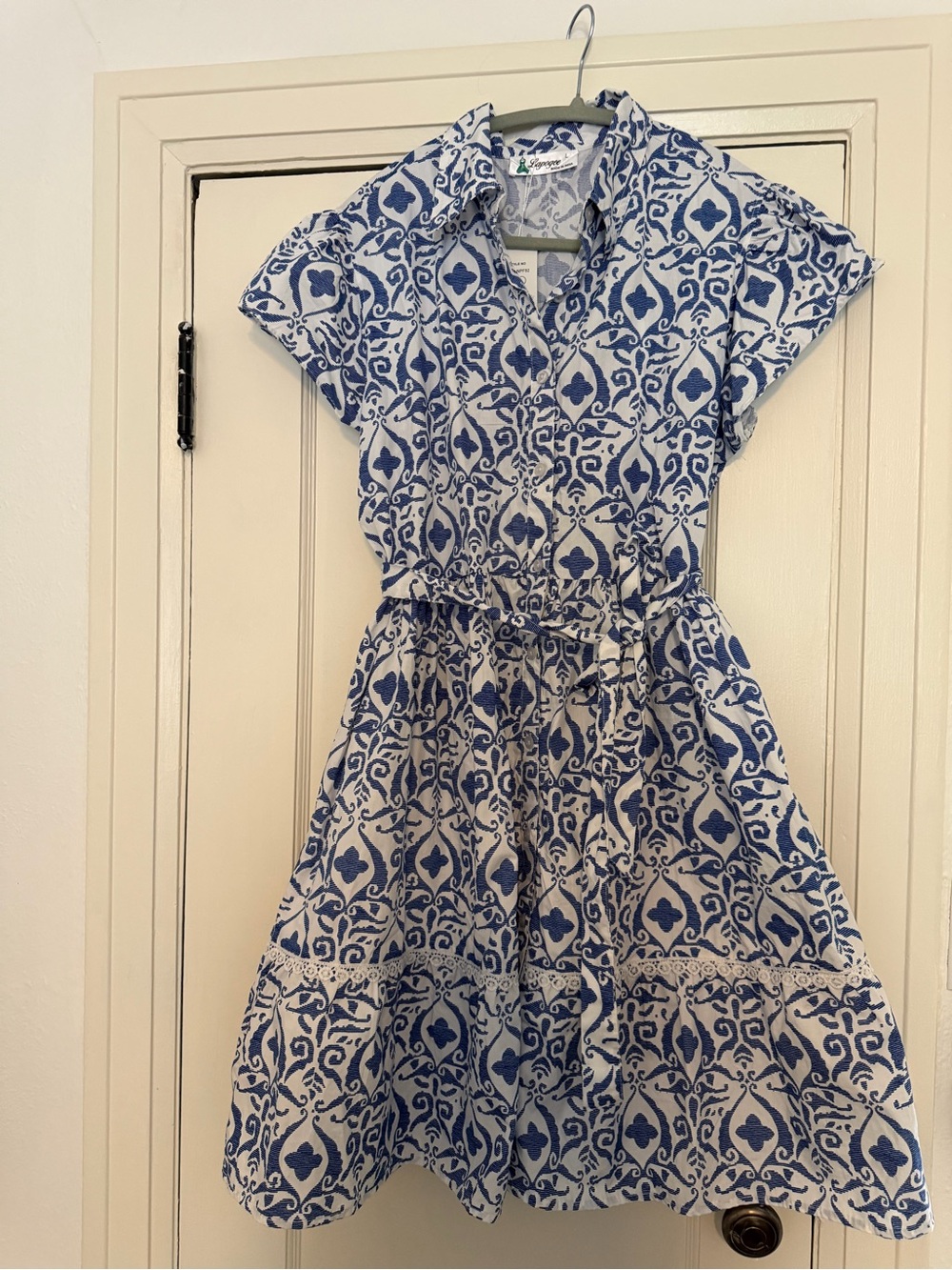Women’s ' Blue and White Printed Dress